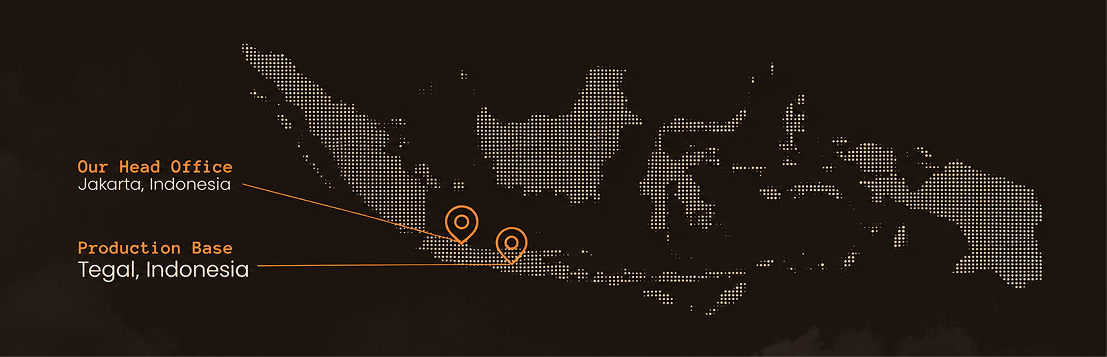Map of Indonesia showing our locations